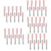 PLAFOPE 50 Pcs Mascara Empty Tube Mini Lipstick Mini Mascara Tubes for Castor Oil Clear Wand Plastic Pink