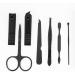 Manicure Pedicure Set Nail Clippers Kit 7 Pcs Stainless Steel Hygiene Kit Portable Nail Trimming set and Grooming Tools with Fine Leather Case Gift Box (Black) Black-7pcs - Buy Online on GoSupps.com
