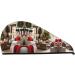 Farmhouse Christmas Coral Velvet Dry Hair Cap | Ideal for Home Travel Pool Parties & More - Buy Online on GoSupps.com