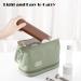 Qetlavee Portable Cosmetic Bag Set - 2stk Makeup Brush Organizer with Silicone Holder & Makeup Sponge Holder - Travel Essential for Makeup Brushes (Brown) - Buy Online on GoSupps.com