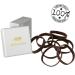 HAARallerliebst Extra Wide Hair Ties (8 Pieces) - Brown 5cm with White Storage Box - Durable & Stylish - Buy Online on GoSupps.com