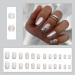 Square False Nails Short for Women 24Pcs Glitter Press on Nails Silvery French Fake Nails Acrylic Stick on Nails with Nail Glue Silver Glitter French Nail Tips for Women Girls Nails Art Aurora Silver - Buy Online on GoSupps.com