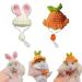 Mini Hand Knitted Hat Tiny Top Hats Hat Cute Pet Hat for Small Animals Like Hamsters Rats Snakes Lizards Guinea Pigs Clothes for Holiday Party Clothes Photo Props (2 PCS)