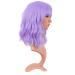 Buy MapofBeauty 14 Light Purple Short Wavy Curly Bob Wig with Bangs - Synthetic Hair for Women - Buy Online on GoSupps.com