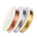 Healeved Copper Wire for Accessories Nail Decoration Line Flexible Beading Wire Acrylic Nail Bead Stringing Wire Nail Art Decoration Wire Metal Bracelet Wire Jewelry Wire Gold Thread Golden medium