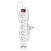 Emos socket strip with USB 5 times multiple socket and 2x 2.1 a connection switch and increased contact protection IP20 for inside 2.1a charging current single