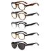 Eyekepper 5-Pack Spring Hinges Round Retro Reading Glasses Including Sunglasses +1.50 5 Pcs Mix