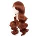 MapofBeauty 28-Inch Ginger Orange Wavy Wig with Side Part Bangs - Long Curly Hair for Women - International Shipping Available - Buy Online on GoSupps.com