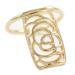 2Pcs Hollow Flower Fingernail Ring Nail Art Charm Cap Cover for Women Girls Golden
