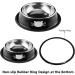 Domi Pro Non-Slip Stainless Steel Cat Bowls Set in Gray & Black - Ideal for Food and Water - Kitten Friendly (Black) - Buy Online on GoSupps.com