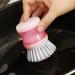 Palm Brush Dishwashing Brush Kitchen Brushes for Dish Pot Pan Sink Cleaning Automatic Liquid Brush  - Buy Online on GoSupps.com