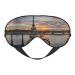 Eiffel Tower Bike Sleep Mask-Adjustable Breathable Fashionable Eye Mask for A Comfortable Sleep Experience