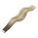 Buy Youngsee Ombre Real Hair Tape In Extensions - 35cm Virgin Smooth Real Hair - Dark Brown to Blonde - 5pcs 10g #4/7/80 - International Shipping - Buy Online on GoSupps.com