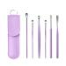 Innovative 6Pcs Spring Earwax Cleaner Tool Set | 360 Spiral Design Ear Wax Removal Kit with Storage Bag | Lancing Device | Purple - Buy Online on GoSupps.com