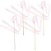 30pcs Heart-Shaped Glitter Support Leg Pink Wedding Ribbon Ribbon Stick Decorations one Accessories Cosplay Fairy Wands Props Ribbon Fairy Wands Sticks Ribbon Dancing