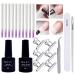 Warm Girl Fiber Nails Kit Nail Fiberglass Extension Set Nail Extension Fiber Kit for Nail Extension Fibers Quick Extension Nail Shaping Material False Nails Fake Nail Tips Manicure Salon Tool