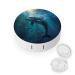 Contact Lens Case Dolphin in The Deep Ocean Print Plastic Contact Lens Case contact Lens Care Box ontact Lens Travel Box