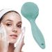 Fovolat Silicone Facial Cleansing Brush Face Brush Cleanser Multifunctional Soft Lightweight Waterproof Manual Handled Silicone Face Scrubber For Cleaning Massaging Army Green