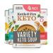 Kettle and Fire Keto Soup Variety Pack, Keto, Paleo Friendly, Gluten Free, High in Protein and Collagen, 4 Pack Variety Keto Soup