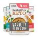 Kettle and Fire Keto Soup Variety Pack, Keto, Paleo Friendly, Gluten Free, High in Protein and Collagen, 4 Pack Variety Keto Soup