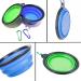 Buy 2-Pack Foldable Dog Travel Bowls - Portable Silicone Feeding Bowls for Pets | Blue & Green 350ml | Ideal for Water & Food with Carabiner Hook - Buy Online on GoSupps.com
