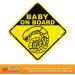 Getdigital Chestburster Baby on Board Sign - Funny Alien Film Warning - Yellow Child Safety Sign with Suction Cups - 16x16 cm - Buy Online on GoSupps.com