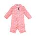weVSwe Baby Toddler Boy Swimsuit UPF 50+ Sun Protection Rash Guard Swimwear with Crotch Zipper 0-3 Years 0-6 Months Pink Whale Short