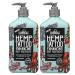 MalibuHemp Tan Body Moisturizing Lotion for Tattoo Enhancement 18 Fluid Ounces 2 Pack