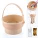 Makeup Brush Cleaner Bowl 3 in 1: Cosmetic Brushes Cleaning Mat Drying Holder and Storage bowl(Free Cleanser + Powder Puff Soap Silicone Yellow)