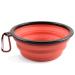 PhoneNatic Foldable Silicone Dog Bowl in Red Travel Bowl for Dogs and Cats with Carabiner - XL Red 1000 ml 60014340 Red XL