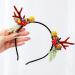Unicra Christmas Flower Antlers Headband for Women and Girls - Festive Elk Horns Hair Piece for Halloween - Buy Online on GoSupps.com