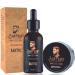 Bartzart beard oil set with cedar wood made of high -quality beard oil and natural beard wax i premium beard care set for daily beard care i beard care for men i beard balaming cedar wood 2 pieces (1 Pack)