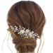Unicra Crystal Bride Wedding Hair Comb - Silver Pearl Side Accessory for Women & Girls - Buy Online on GoSupps.com