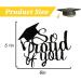 So Proud of You Cake Topper Black Glitter Congrats Grad Cake Pick for 2024 Graduation Party Decoration - Buy Online on GoSupps.com