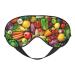 Fresh Fruits and Vegetables Print Unisex Sleep Mask Double-Sided Eye Mask Ideal for Sound Sleep and Skin Care