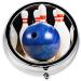 Bowling Printed Mini Round Pill Box | 3 Compartment Travel Organizer | Portable Pill Box for Home & Office - Buy Online on GoSupps.com