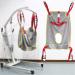 Toileting Sling Patient Lifter Equipment Handicap Lift Commode Sling Polyester Patient Lift Sling with Commode Opening with Adjustable Height B