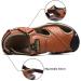 VISIONREAST Men's Leather Hiking Sandals | Waterproof Athletic Sports Shoes | Closed Toe Water Sandals - Size 12 | Brown - Buy Online on GoSupps.com
