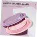 FRCOLOR 2 Sets Makeup Brush Cleaning Silicone Dish Sponge Portable Cleaner Makeup Brush Cleaner Mat Dryer Cleaner Make up Powder Puff Esponjas Para Maquillaje Wash Bowl Beauty Egg Fabric - Buy Online on GoSupps.com