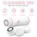 CLSEVXY Waterproof Facial Cleansing Spin Brush Set with 4 Interchangeable Heads - Electric Face Scrubber for Deep Scrubbing and Exfoliating in Pink - Buy Online on GoSupps.com