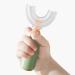 Rocket Shape Kids U-Shaped Toothbrush - Food Grade Soft Silicone Brush Head 360 Oral Teeth Cleaning Design for Toddlers and Children 1-8 Years/8-12 Years Old Green 1-8 Years Old