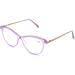 Premium Women Vintage Oval Reader Glasses - Translucent Purple Metal Temple 1.25x Reading Glasses for International Shipping - Buy Online on GoSupps.com