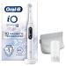 Oral-B iO8 Electric Toothbrushes For Adults Christmas Gifts For Women / Him App Connected Handle 1 Ultimate Clean Toothbrush Head & Magnetic Pouch 6 Modes Teeth Whitening 2 Pin UK Plug White 2 Piece Set