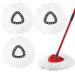 Mop Head Replacement - DTOPNIOR 3 Pack Mop Replacement Heads Compatible with Spin Mop, Microfiber Spin Mop Refills, Easy Cleaning Spin Mop Head Replacement, Mops Head for Floor Cleaning (3) For EasyWring 1 Tank System, 3 Pack White