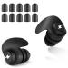Ear Plugs for Sleeping Noise Cancelling - 6 Pairs Reusable Ear Plugs - Super Soft Comfortable Silicone Ear Plug - Noise Reduction for Sleep  Shooting  Construction (Black)