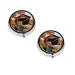 (Albany Covered Bridge) Round Pill Box 3 Compartment Pill Box Mini Decorative Pocket Purse Portable Travel Medicine Tablet Vitamin Holder Organizer Pill Case