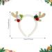 CHEERYMAGIC Christmas Reindeer Antlers Headband Sequins Christmas Headbands Cute Xmas Hair Hoops with Ears Christmas Head Hat Toppers Costume Headwear for Xmas Holiday Party Decoration A3LJFG (white) - Buy Online on GoSupps.com