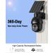ANRAN 2K Outdoor Security Camera with Solar Power, 360 View, Smart Siren, Color Night Vision, Alexa Compatible - Q3 Black (3MP) - Buy Online on GoSupps.com