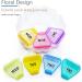 Rainbow Floral Weekly Pill Box - Large 7 Day Organizer for Vitamins and Medications - Buy Online on GoSupps.com