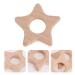 ABOOFAN 5pcs Wooden Star Teething Rings for Babies - Khaki | Baby Chew Toy with Silicone Teether | 5.5x5.5cm - Buy Online on GoSupps.com